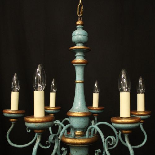 FLORENTINE 6 LIGHT POLYCHROME 6 LIGHT CHANDELIER - ADDITIONAL PHOTO 4
