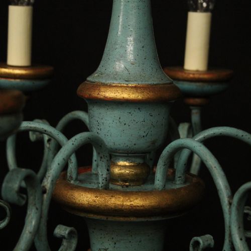 FLORENTINE 6 LIGHT POLYCHROME 6 LIGHT CHANDELIER - ADDITIONAL PHOTO 5