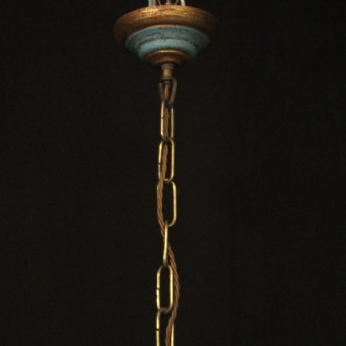 FLORENTINE 6 LIGHT POLYCHROME 6 LIGHT CHANDELIER - ADDITIONAL PHOTO 9