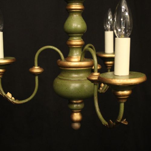 FLORENTINE TRIPLE LIGHT POLYCHROME CHANDELIER - ADDITIONAL PHOTO 2
