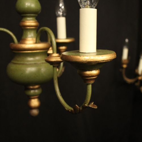 FLORENTINE TRIPLE LIGHT POLYCHROME CHANDELIER - ADDITIONAL PHOTO 3