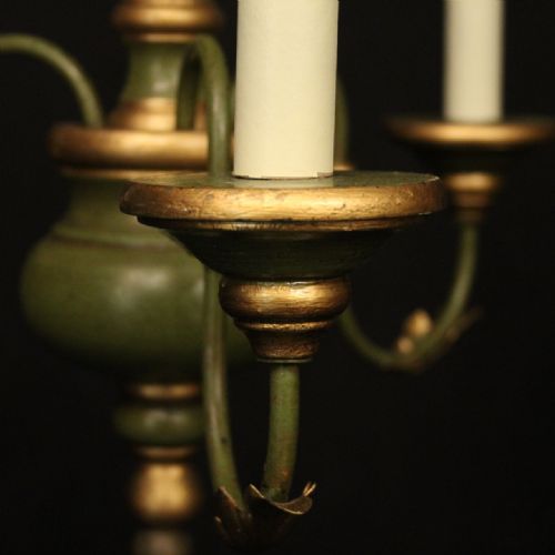 FLORENTINE TRIPLE LIGHT POLYCHROME CHANDELIER - ADDITIONAL PHOTO 4