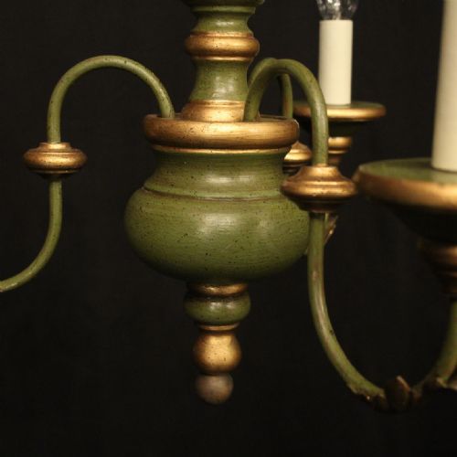FLORENTINE TRIPLE LIGHT POLYCHROME CHANDELIER - ADDITIONAL PHOTO 5