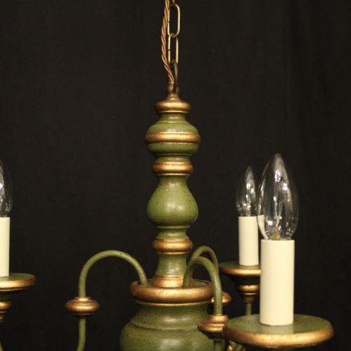 FLORENTINE TRIPLE LIGHT POLYCHROME CHANDELIER - ADDITIONAL PHOTO 7