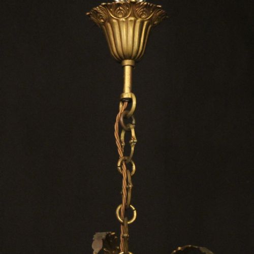 ITALIAN 18 LIGHT GILDED CRYSTAL ANTIQUE CHANDELIER - ADDITIONAL PHOTO 9