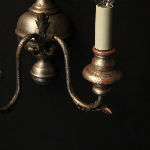 ITALIAN PAIR OF POLYCHROME TWIN ARM WALL LIGHTS - ADDITIONAL PHOTO 6