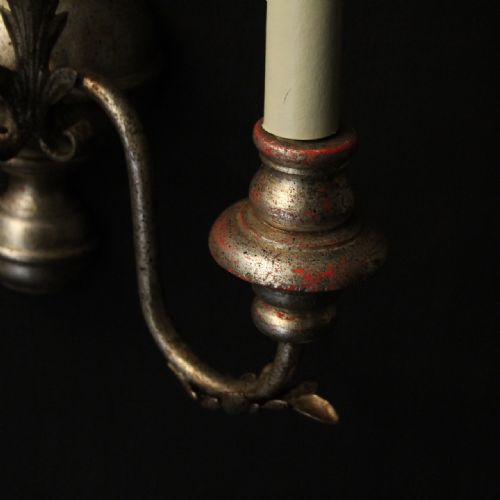 ITALIAN PAIR OF POLYCHROME TWIN ARM WALL LIGHTS - ADDITIONAL PHOTO 7