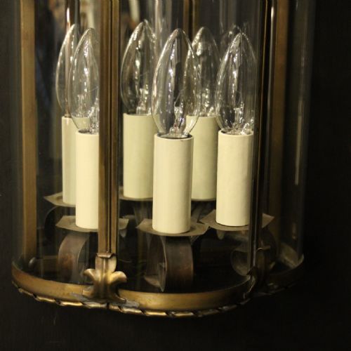 FRENCH PAIR OF BRASS CONVEX HALF LANTERNS - ADDITIONAL PHOTO 4