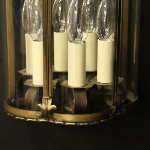 FRENCH PAIR OF BRASS CONVEX HALF LANTERNS - ADDITIONAL PHOTO 7