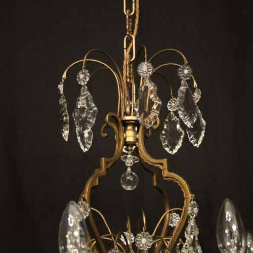 FRENCH PAIR OF 8 LIGHT ANTIQUE CHANDELIERS - ADDITIONAL PHOTO 8