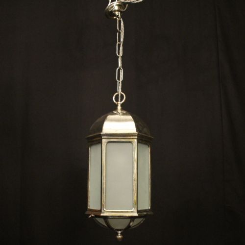 ENGLISH SILVER PLATED SINGLE LIGHT ANTIQUE LANTERN - ADDITIONAL PHOTO 9