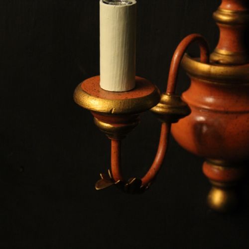 ITALIAN PAIR OF POLYCHROME TWIN ARM WALL LIGHTS - ADDITIONAL PHOTO 6