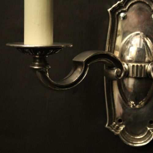 ENGLISH SET OF 4 TWIN ARM ANTIQUE WALL LIGHTS - ADDITIONAL PHOTO 2