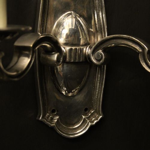 ENGLISH SET OF 4 TWIN ARM ANTIQUE WALL LIGHTS - ADDITIONAL PHOTO 5