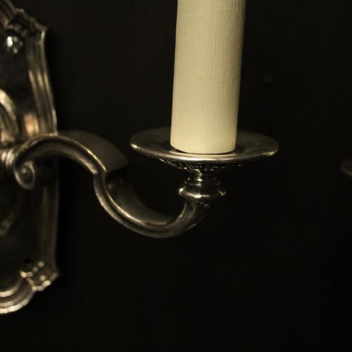 ENGLISH SET OF 4 TWIN ARM ANTIQUE WALL LIGHTS - ADDITIONAL PHOTO 6