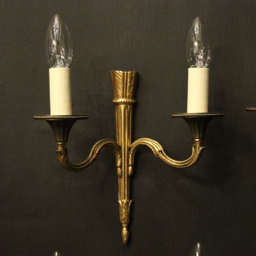 FRENCH SET OF 6 GILDED EMPIRE WALL LIGHTS - ADDITIONAL PHOTO 1