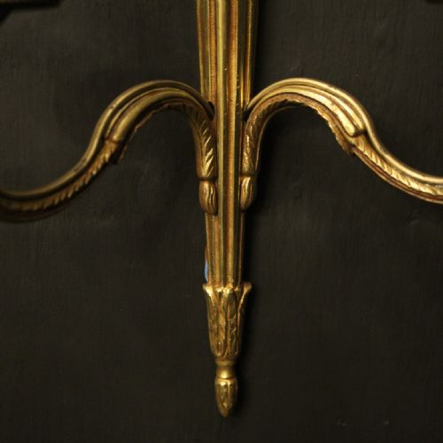 FRENCH SET OF 6 GILDED EMPIRE WALL LIGHTS - ADDITIONAL PHOTO 3