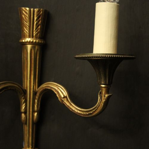 FRENCH SET OF 6 GILDED EMPIRE WALL LIGHTS - ADDITIONAL PHOTO 5