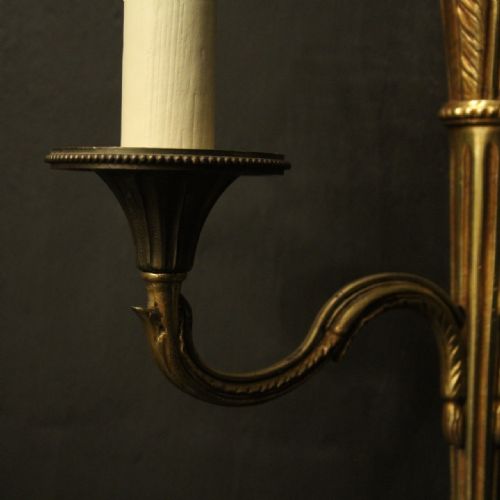 FRENCH SET OF 6 GILDED EMPIRE WALL LIGHTS - ADDITIONAL PHOTO 6