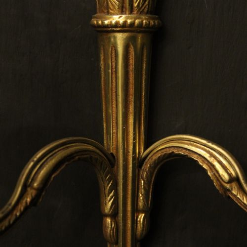 FRENCH SET OF 6 GILDED EMPIRE WALL LIGHTS - ADDITIONAL PHOTO 7