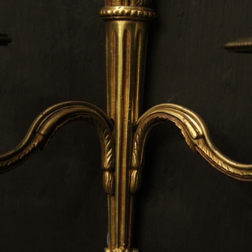 FRENCH SET OF 6 GILDED EMPIRE WALL LIGHTS - ADDITIONAL PHOTO 8