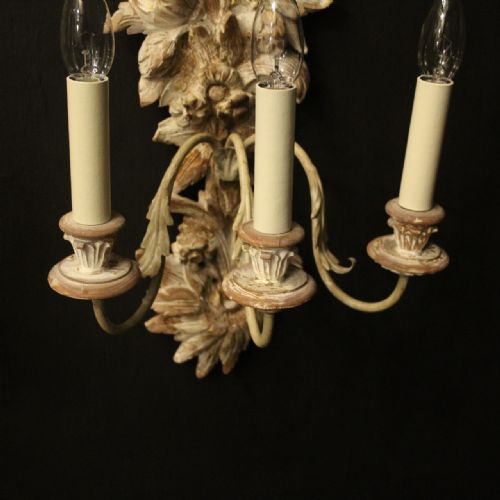 ITALIAN LARGE PAIR OF POLYCHROME WALL LIGHTS - ADDITIONAL PHOTO 8
