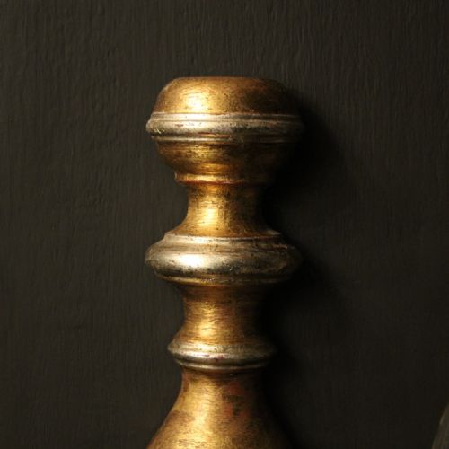ITALIAN PAIR OF SILVER GILT TWIN ARM WALL LIGHTS - ADDITIONAL PHOTO 8