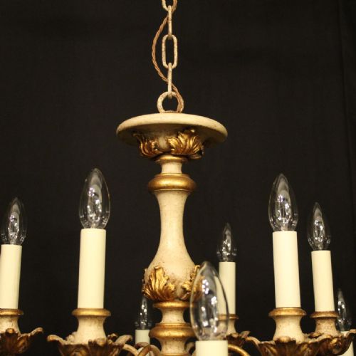 FLORENTINE 12 LIGHT POLYCHROME WOODEN CHANDELIER - ADDITIONAL PHOTO 9