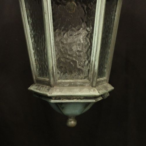 ENGLISH PAIR OF 19TH C BRONZE ANTIQUE LANTERNS - ADDITIONAL PHOTO 2