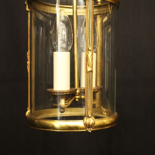 FRENCH PAIR OF GILDED BRONZE ANTIQUE LANTERNS - ADDITIONAL PHOTO 3