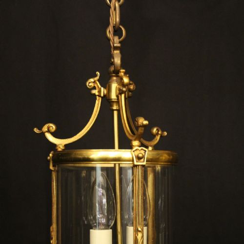 FRENCH PAIR OF GILDED BRONZE ANTIQUE LANTERNS - ADDITIONAL PHOTO 4