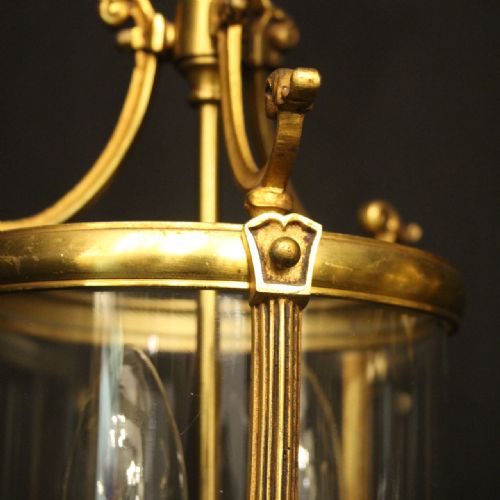 FRENCH PAIR OF GILDED BRONZE ANTIQUE LANTERNS - ADDITIONAL PHOTO 5