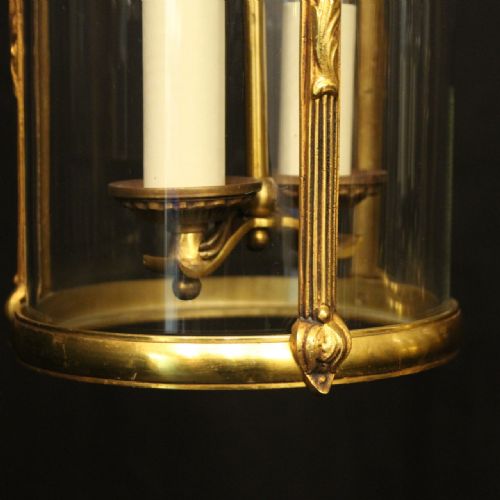 FRENCH PAIR OF GILDED BRONZE ANTIQUE LANTERNS - ADDITIONAL PHOTO 6
