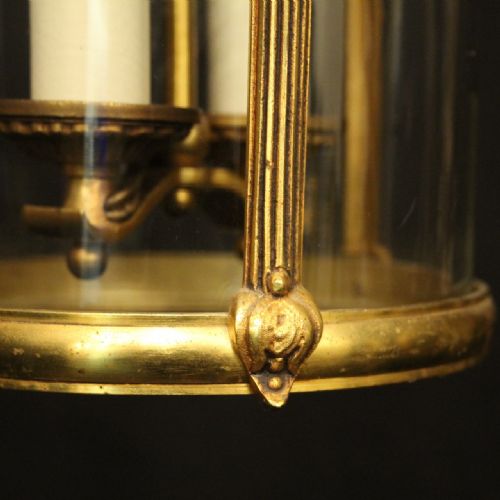FRENCH PAIR OF GILDED BRONZE ANTIQUE LANTERNS - ADDITIONAL PHOTO 7