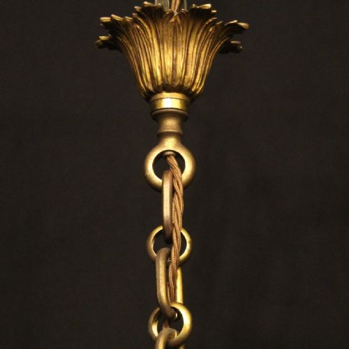 FRENCH PAIR OF GILDED BRONZE ANTIQUE LANTERNS - ADDITIONAL PHOTO 9