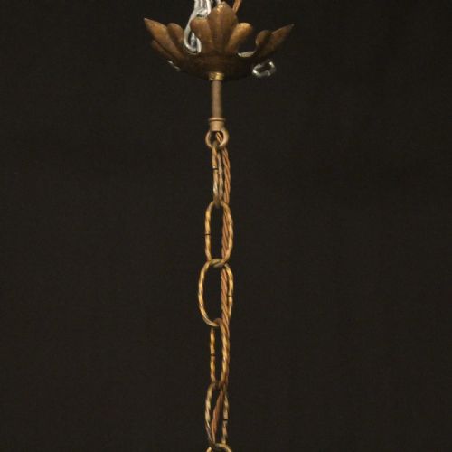 FLORENTINE 12 LIGHT GILTWOOD ANTIQUE CHANDELIER - ADDITIONAL PHOTO 9