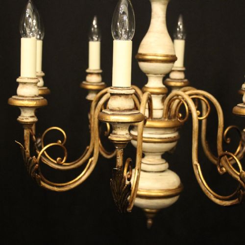 FLORENTINE 8 LIGHT POLYCHROME CHANDELIER - ADDITIONAL PHOTO 1