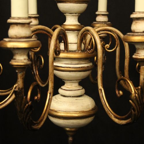FLORENTINE 8 LIGHT POLYCHROME CHANDELIER - ADDITIONAL PHOTO 4