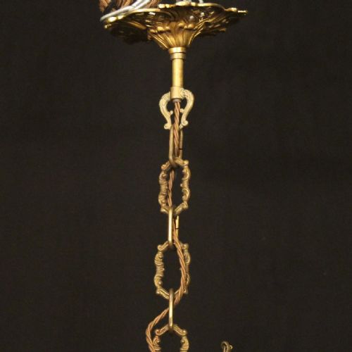 FRENCH GILDED BRONZE CRYSTAL CAGE ANTIQUE CHANDELIER - ADDITIONAL PHOTO 9