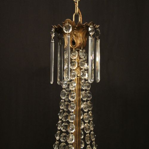 FRENCH 19TH C GILDED BRONZE 6 LIGHT ANTIQUE CHANDELIER - ADDITIONAL PHOTO 8