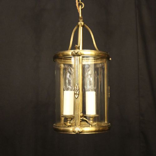 FRENCH PAIR OF GILDED BRONZE ANTIQUE LANTERNS - ADDITIONAL PHOTO 1