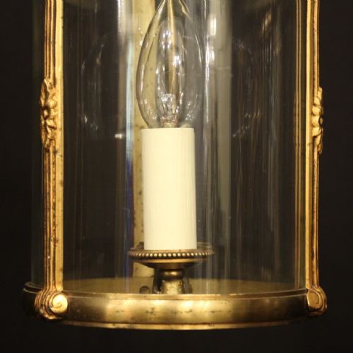 FRENCH PAIR OF GILDED BRONZE ANTIQUE LANTERNS - ADDITIONAL PHOTO 6
