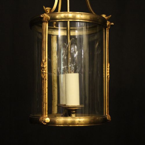 FRENCH PAIR OF GILDED BRONZE ANTIQUE LANTERNS - ADDITIONAL PHOTO 8