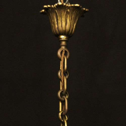 FRENCH PAIR OF GILDED BRONZE CONVEX ANTIQUE LANTERNS - ADDITIONAL PHOTO 9