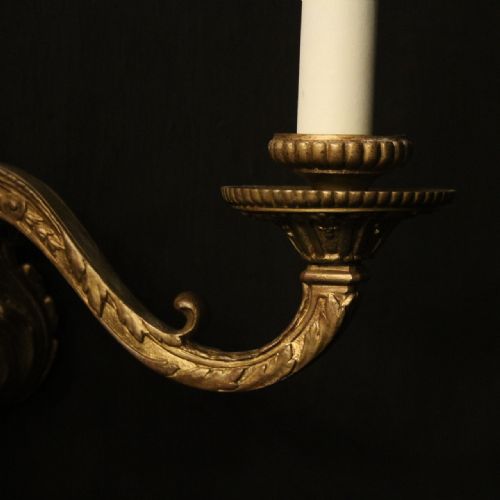 FRENCH 19TH C BRONZE ANTIQUE WALL SCONCES - ADDITIONAL PHOTO 5