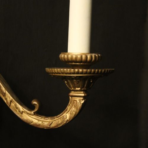 FRENCH 19TH C BRONZE ANTIQUE WALL SCONCES - ADDITIONAL PHOTO 6