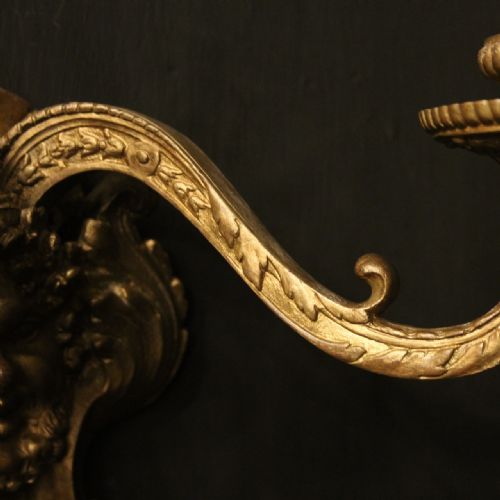 FRENCH 19TH C BRONZE ANTIQUE WALL SCONCES - ADDITIONAL PHOTO 7