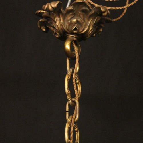 FRENCH 19TH C QUALITY GILDED BRONZE 8 LIGHT ANTIQUE CHANDELIER - ADDITIONAL PHOTO 9