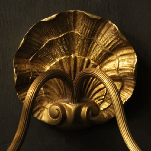 FRENCH SET OF 4 GILDED TWIN ARM WALL LIGHTS - ADDITIONAL PHOTO 6