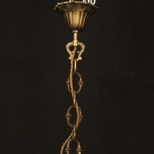 FRENCH GILDED BRONZE CRYSTAL 10 LIGHT ANTIQUE CHANDELIER - ADDITIONAL PHOTO 9